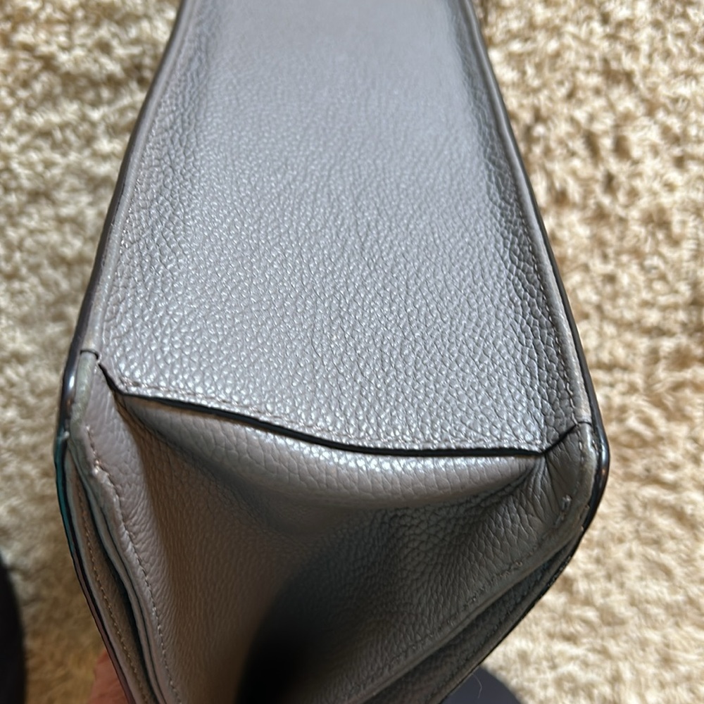 Kate Spade Mulberry Street Gray Pebbled Leather Crossbody Hand Bag- Gorgeous! - Picture 7 of 13